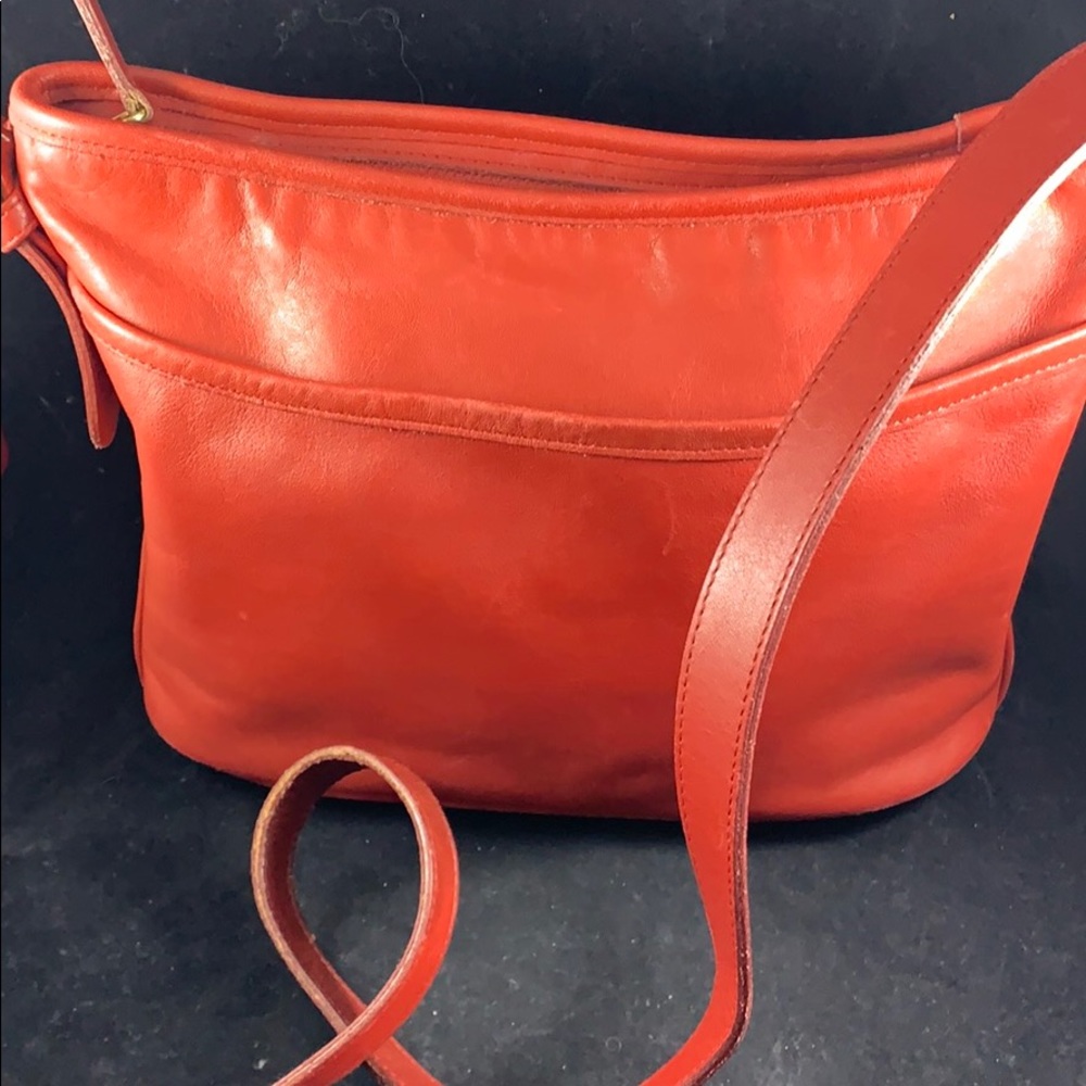COACH Vint H5C-4143 RED Leather Shoulder Bag USA